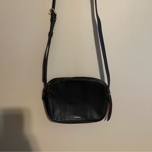 EUC Fossil Brown Leather Crossbody